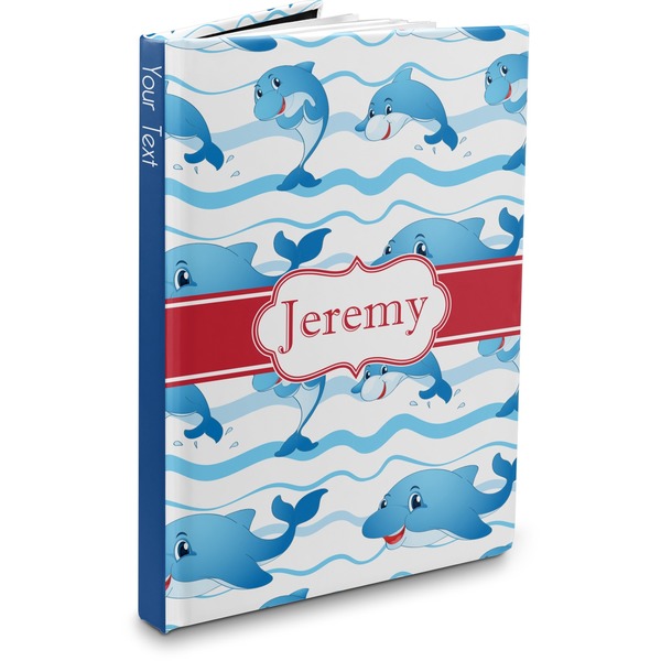 Custom Dolphins Hardbound Journal (Personalized)