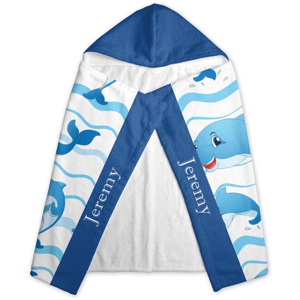 Dolphins Hooded Towel - Folded