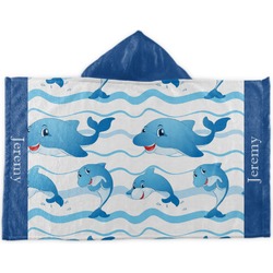 Dolphins Kids Hooded Towel (Personalized)