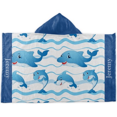 Dolphins Kids Hooded Towel (Personalized)