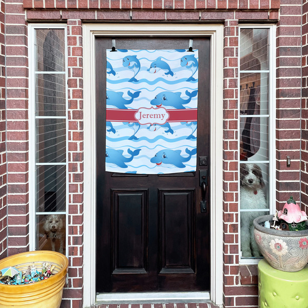 Dolphins House Flags - Double Sided - (Over the door) LIFESTYLE