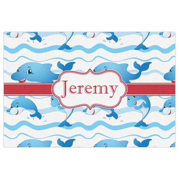 Dolphins Indoor / Outdoor Rug - 2'x3' - Front Flat