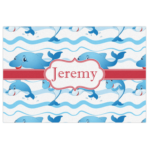 Dolphins Indoor / Outdoor Rug - 4'x6' - Front Flat