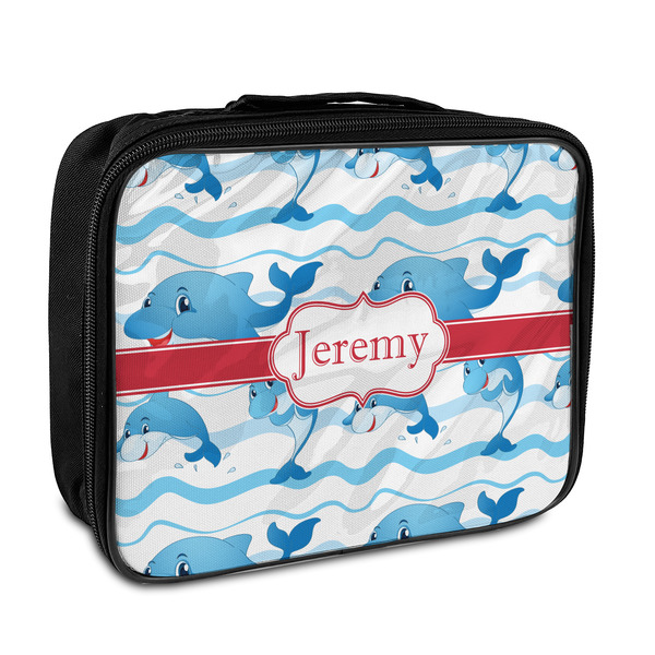 Custom Dolphins Insulated Lunch Bag (Personalized)