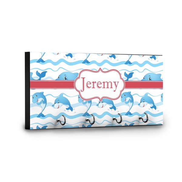 Dolphins Key Hanger - Front View with Hooks