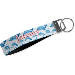Dolphins Webbing Keychain Fob - Large (Personalized)