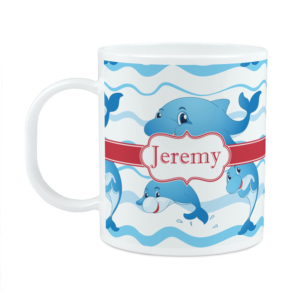 Custom Dolphins Plastic Kids Mug (Personalized)