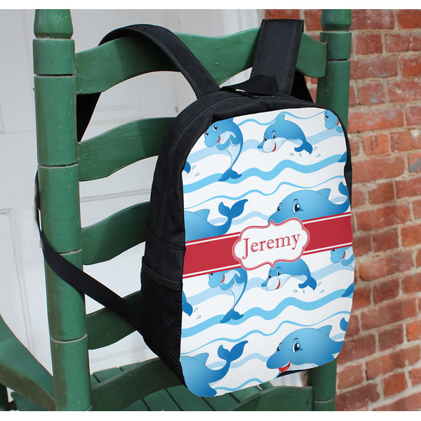 Dolphins Kids Backpack - In Context