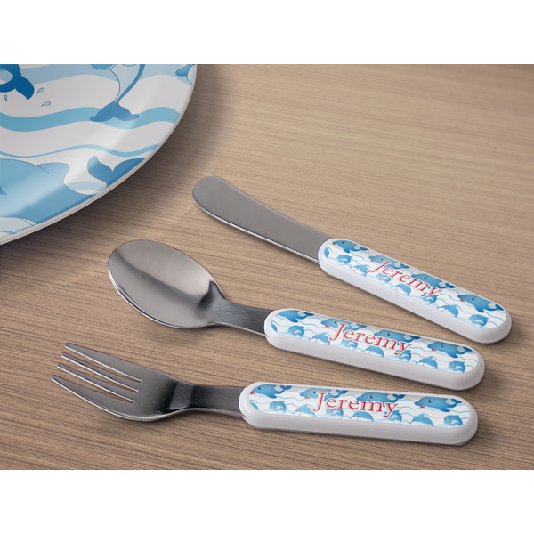 Dolphins Kids Flatware w/ Plate