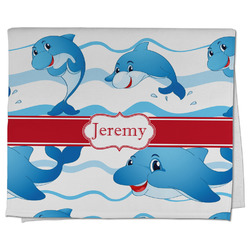 Dolphins Kitchen Towel - Poly Cotton w/ Name or Text