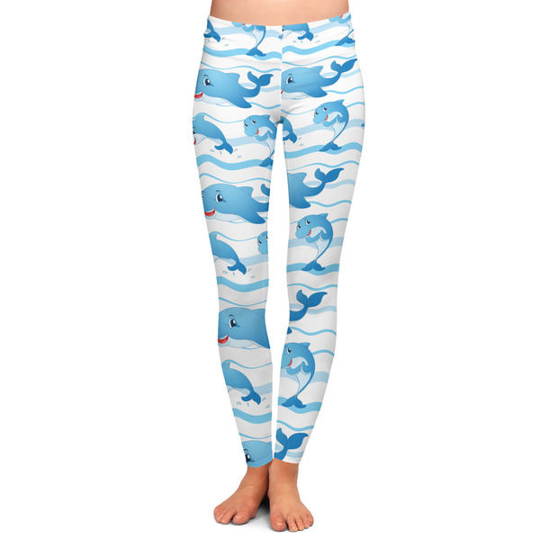 Custom Dolphins Ladies Leggings - Extra Large