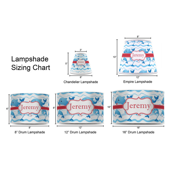 Dolphins Lampshade Sizing Chart