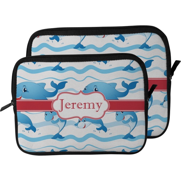 Dolphins Laptop Sleeve (Size Comparison)