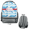 Dolphins Large Backpack - Gray - Front & Back View