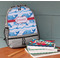 Dolphins Large Backpack - Gray - On Desk