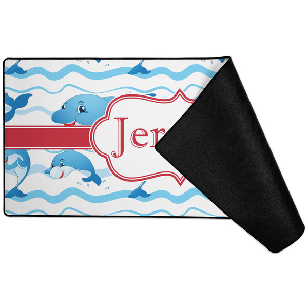Dolphins Large Gaming Mats - FRONT W/ FOLD