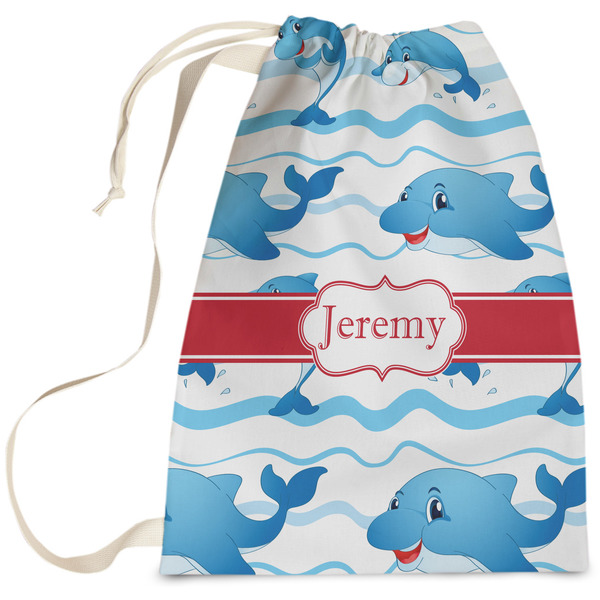 Custom Dolphins Laundry Bag - Large (Personalized)