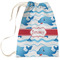 Dolphins Large Laundry Bag - Front View