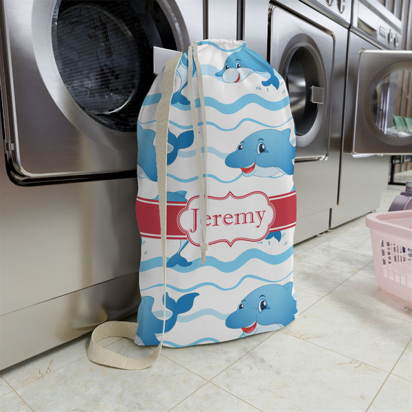 Dolphins Large Laundry Bag - In Context