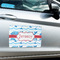 Dolphins Large Rectangle Car Magnets- In Context
