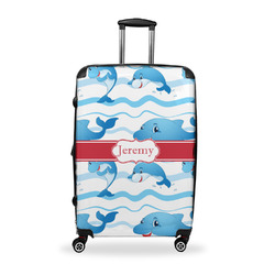 Dolphins Suitcase - 28" Large - Checked w/ Name or Text