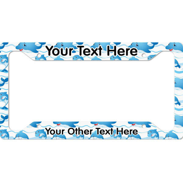 Custom Dolphins License Plate Frame (Personalized)