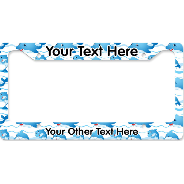 Custom Dolphins License Plate Frame - Style B (Personalized)