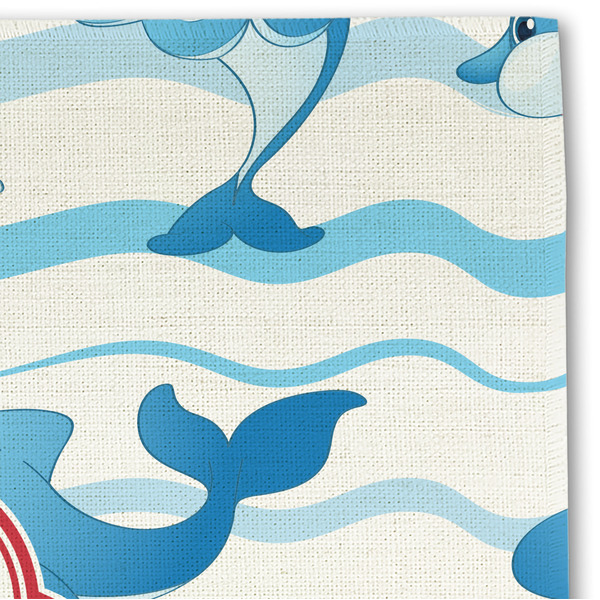 Dolphins Linen Placemat - DETAIL