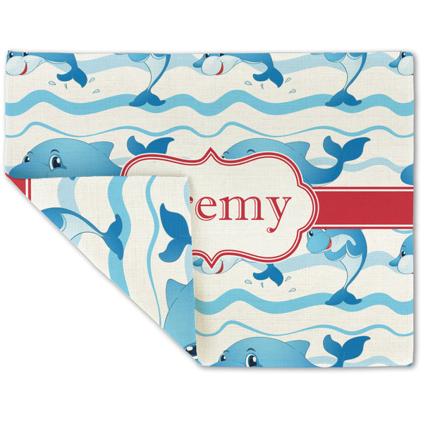 Dolphins Linen Placemat - Folded Corner (double side)