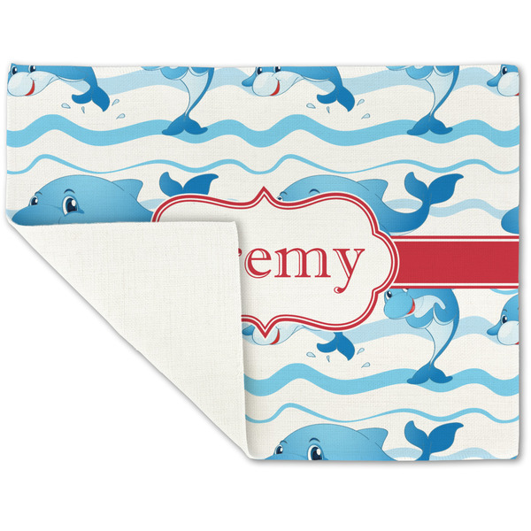 Dolphins Linen Placemat - Folded Corner (single side)