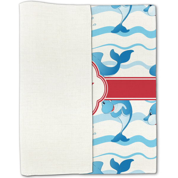 Dolphins Linen Placemat - Folded Half