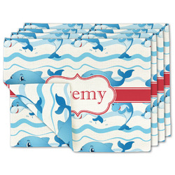 Dolphins Linen Placemat w/ Name or Text