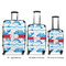 Dolphins Luggage Bags all sizes - With Handle