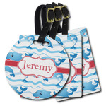 Dolphins Plastic Luggage Tag (Personalized)