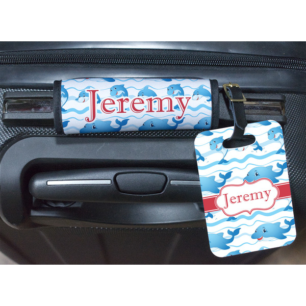 Dolphins Luggage Wrap & Tag