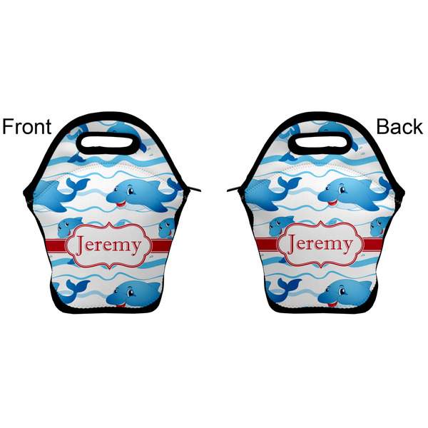 Dolphins Lunch Bag - Front and Back