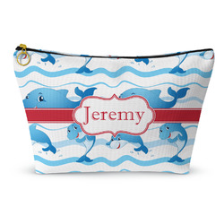 Dolphins Makeup Bag - Large - 12.5"x7" (Personalized)