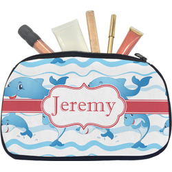 Dolphins Makeup / Cosmetic Bag - Medium (Personalized)