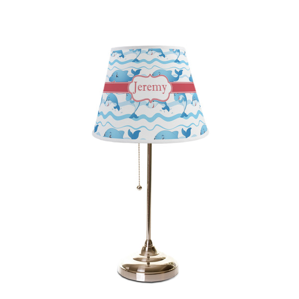 Dolphins Poly Film Empire Lampshade - On Stand