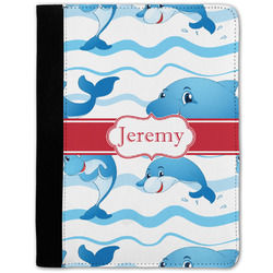 Dolphins Notebook Padfolio - Medium w/ Name or Text