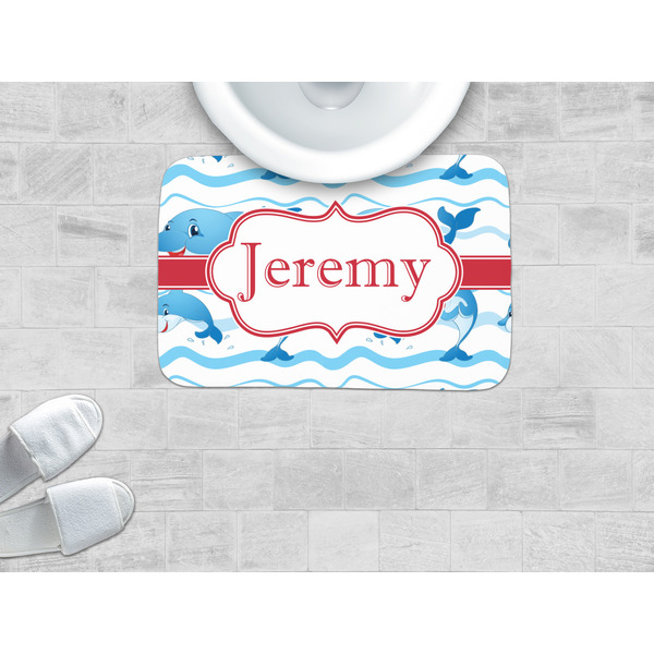 Dolphins Memory Foam Bath Mat - LIFESTYLE