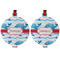 Dolphins Metal Ball Ornament - Front and Back