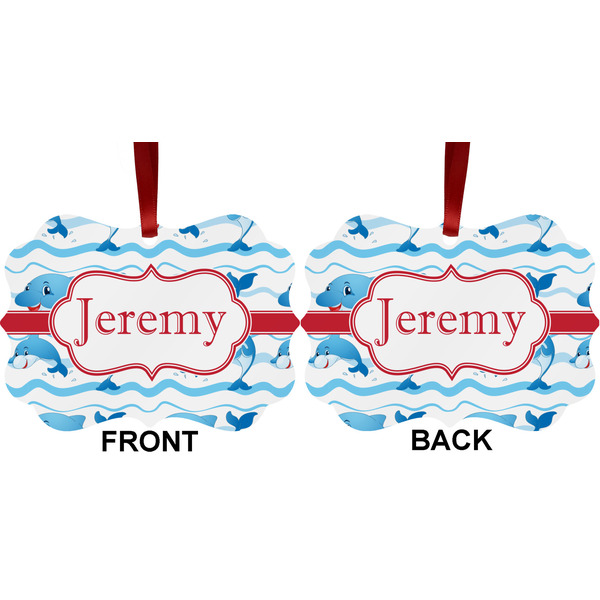 Dolphins Metal Benilux Ornament - Front and Back (APPROVAL)