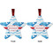 Dolphins Metal Star Ornament - Front and Back