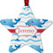 Dolphins Metal Star Ornament - Front