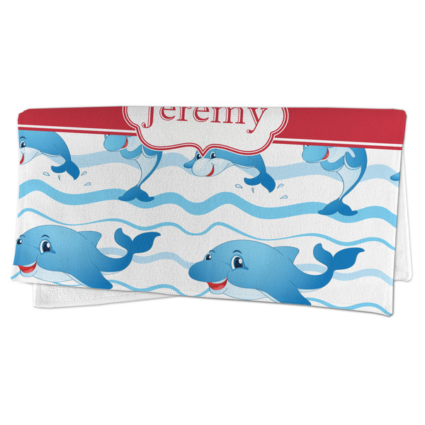 Dolphins Microfiber Dish Rag - FOLDED (half)