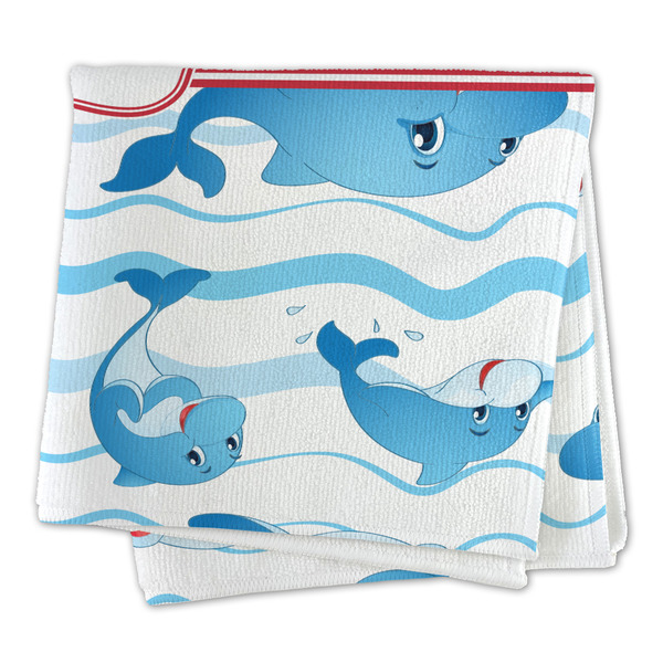Dolphins Microfiber Dish Rag - FOLDED (square)