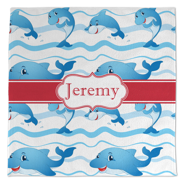 Custom Dolphins Microfiber Dish Towel (Personalized)