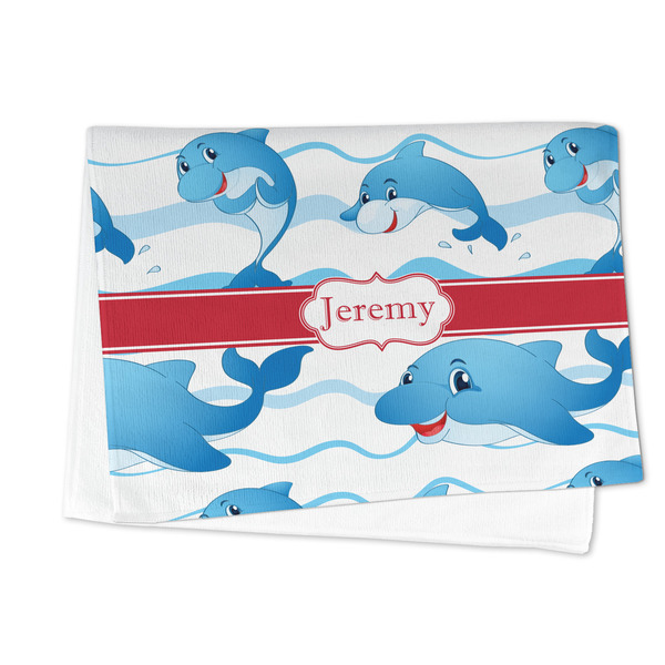 Dolphins Microfiber Dish Towel - FOLDED HALF