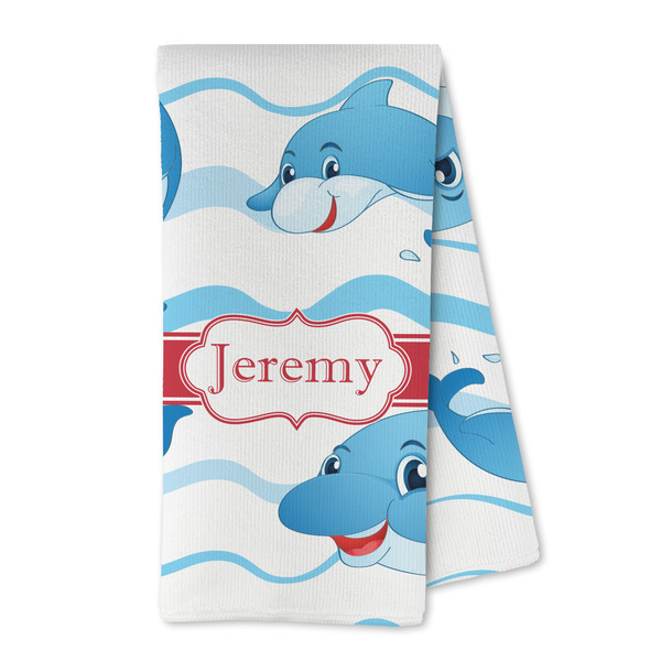 Custom Dolphins Kitchen Towel - Microfiber (Personalized)